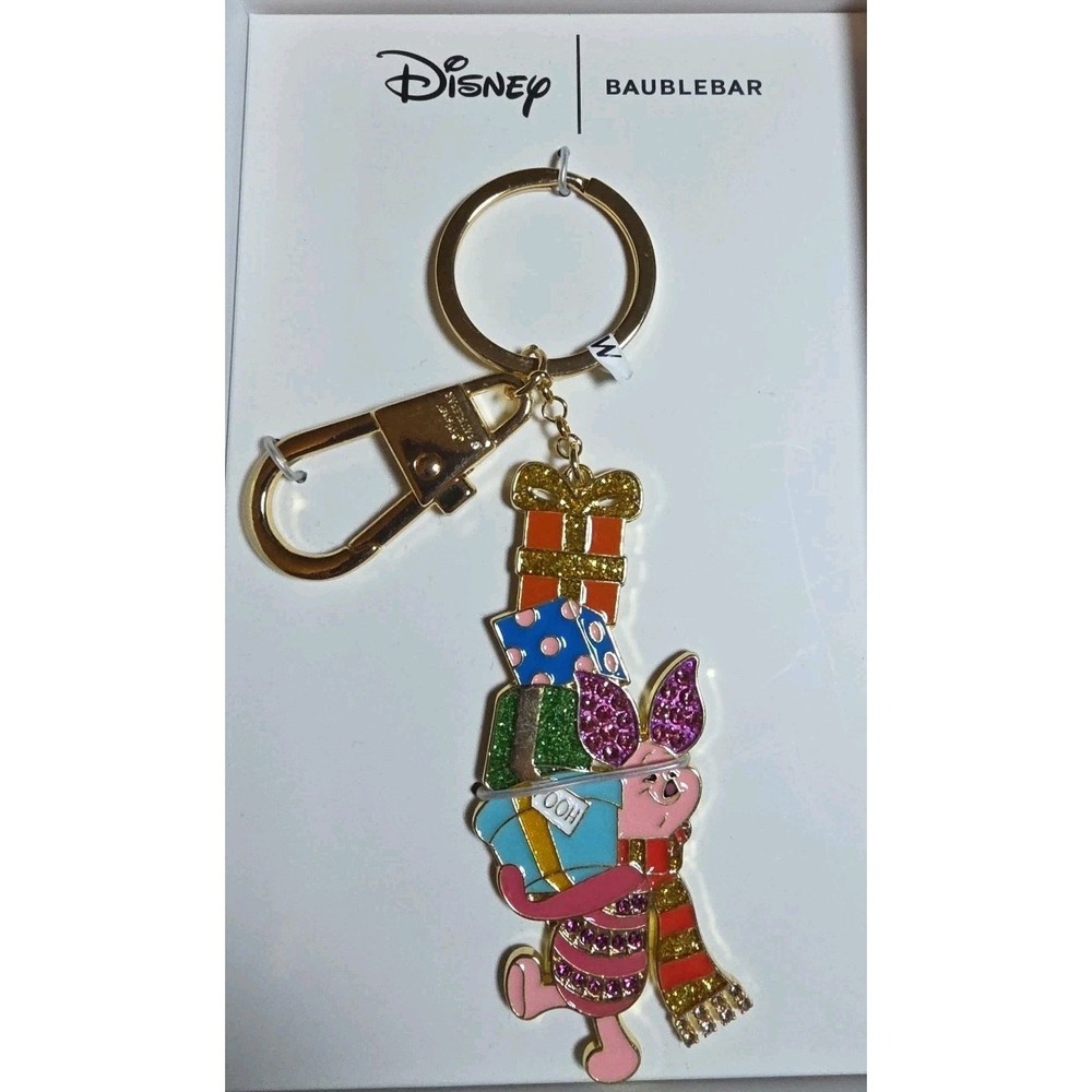 Baublebar Disney Christmas Winnie The‎ Pooh Piglet 2D Bag Charm New - Picture 3 of 4